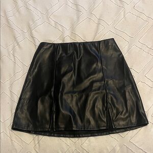 Black Leather Mini Skirt
